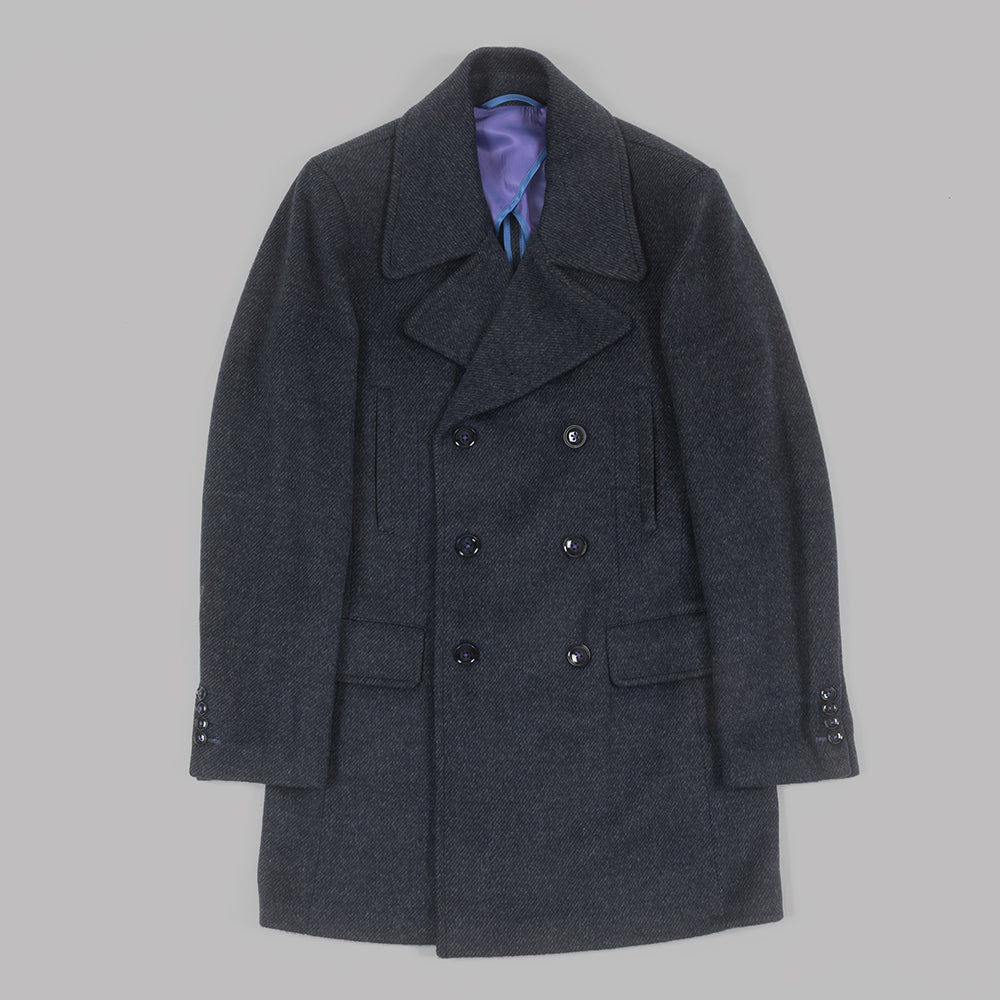 Navy Double Breasted Pea Coat – Holland Esquire