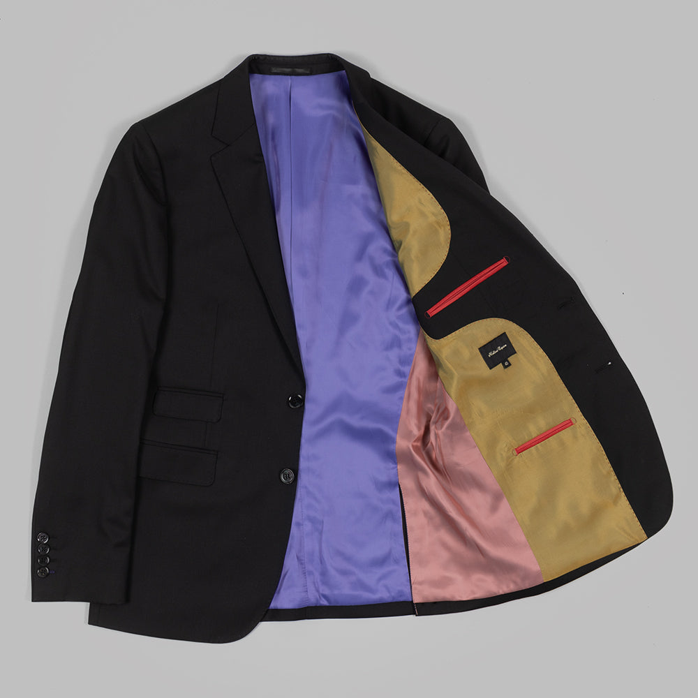 Black Gabardine 3 Piece Suit
