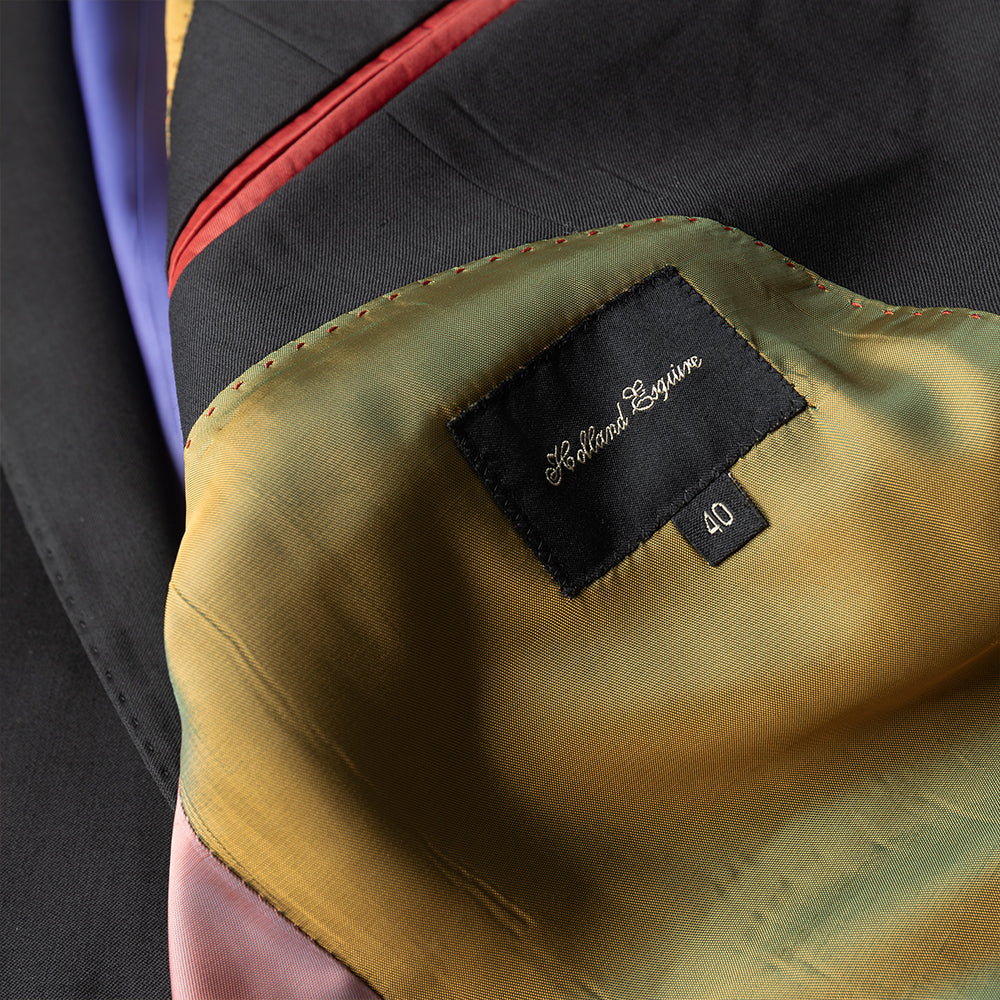 Black Gabardine 3 Piece Suit