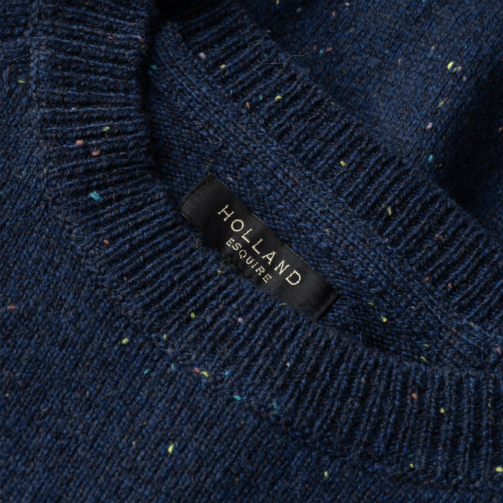 Navy Lambswool Crew neck Knitwear