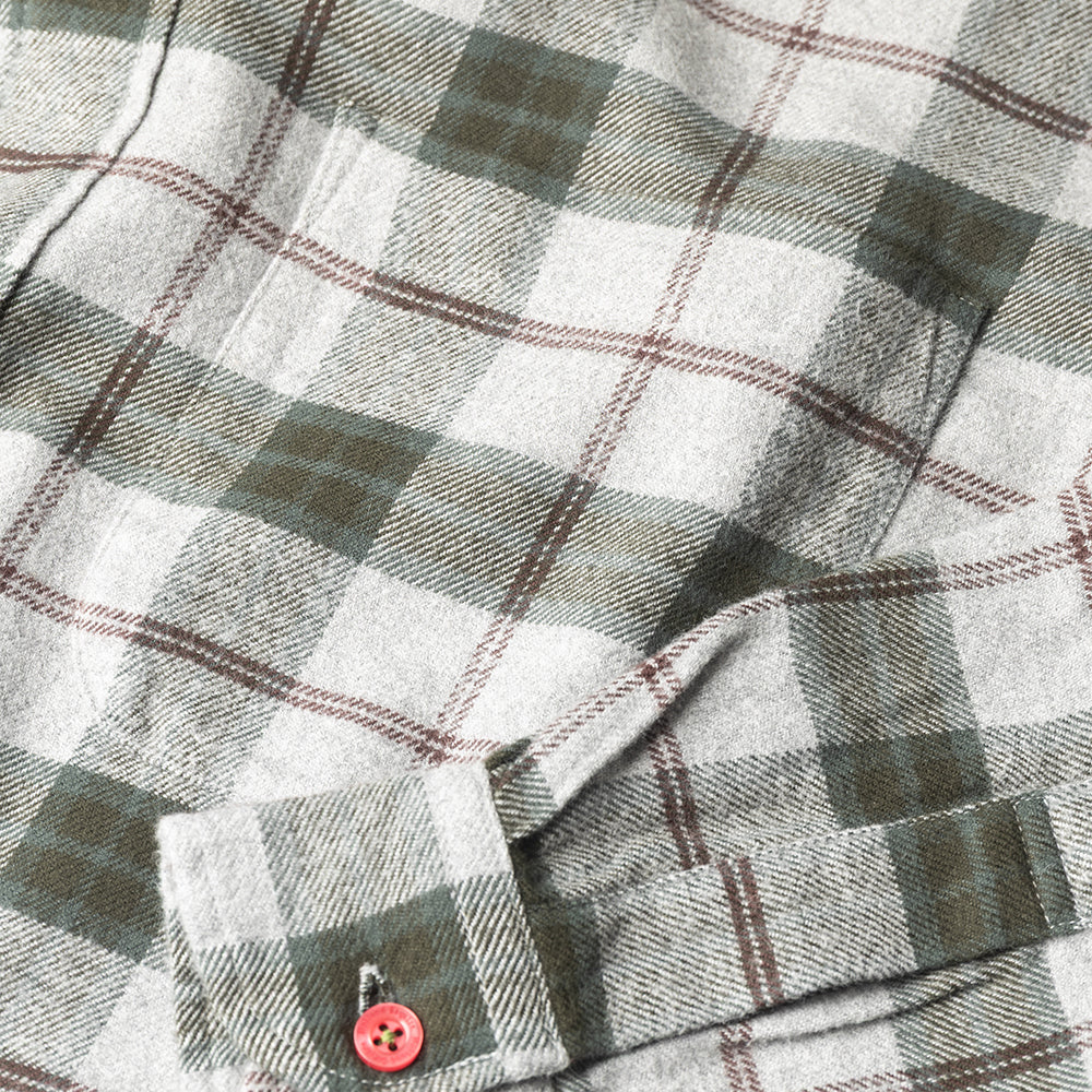 Green Check Shirt in brushed cotton