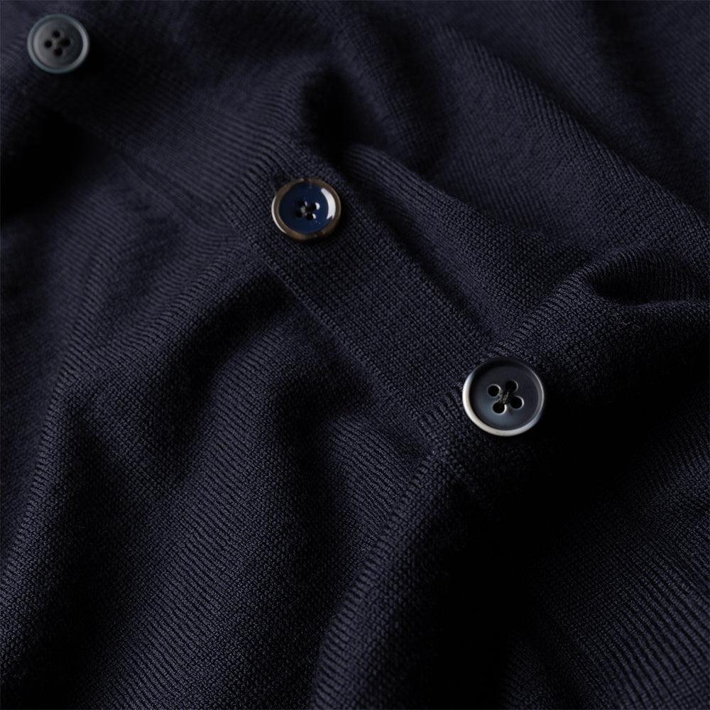 Navy Merino Wool Cardigan