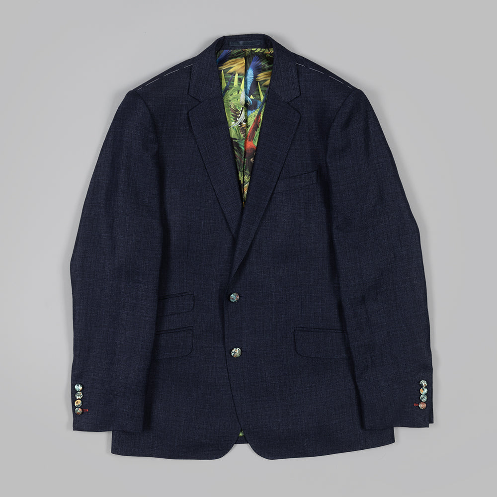 The Twitchers Blazer in Navy Linen and Fine Wool
