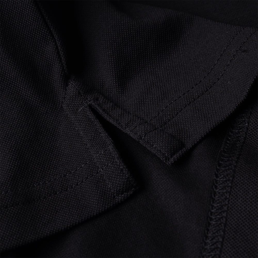 The Polo Shirt in Black mercerised cotton