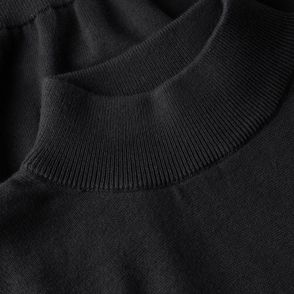 Black Cotton Turtle Neck