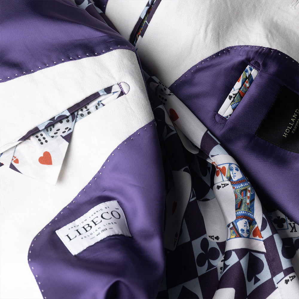 The Casino Royal Blazer in White Linen