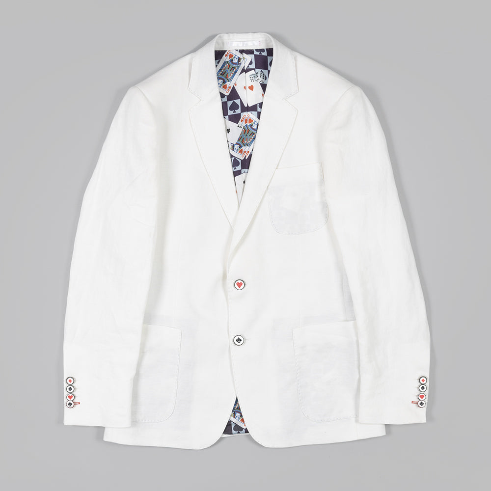 The Casino Royal Blazer in White Linen