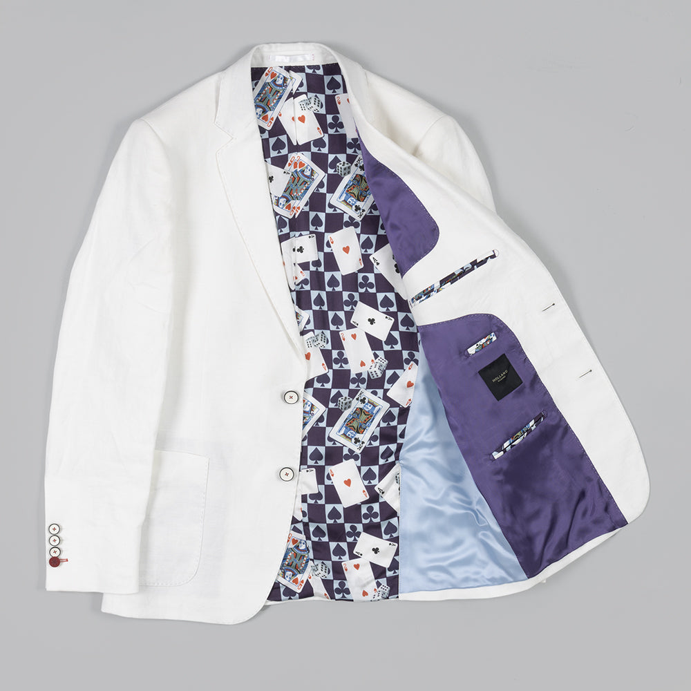 The Casino Royal Blazer in White Linen