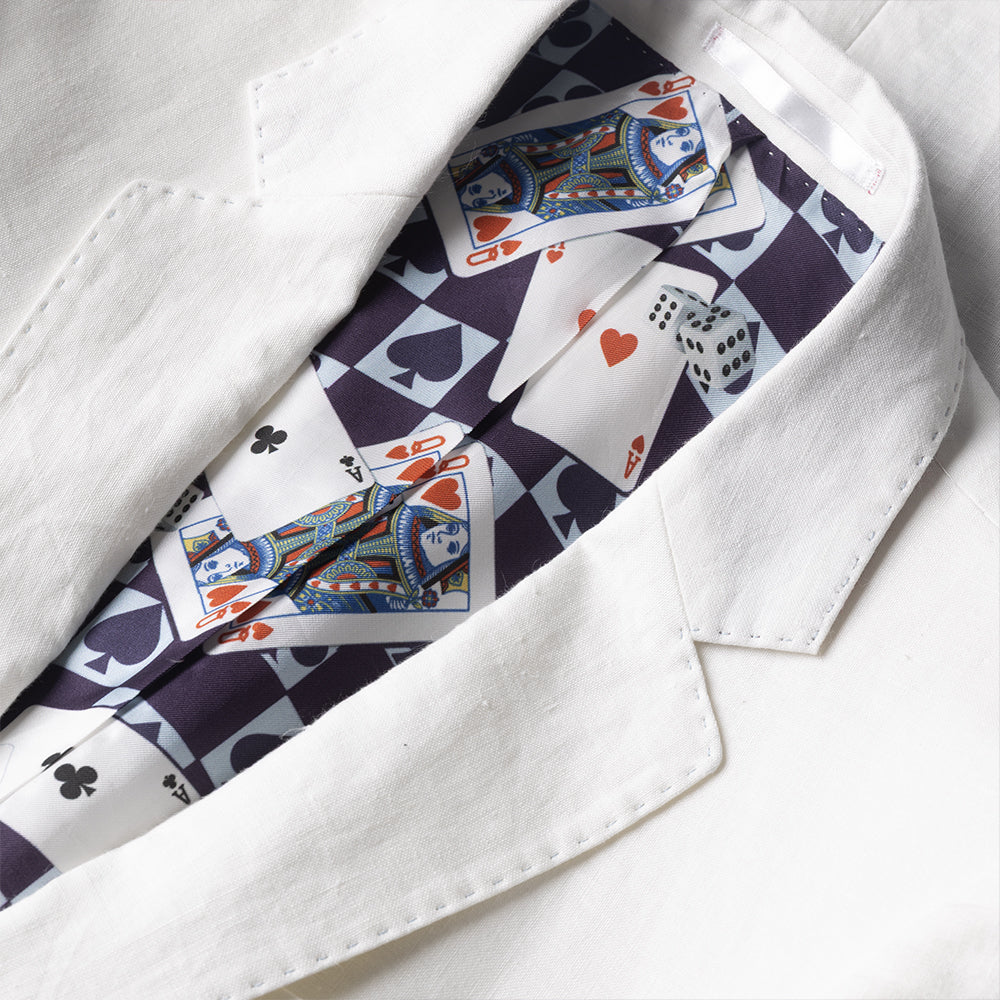 The Casino Royal Blazer in White Linen