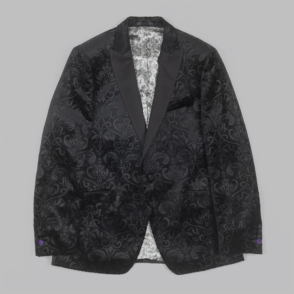 Black Velvet Jacquard Tuxedo