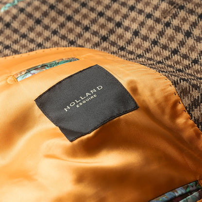 Brown Country Check Blazer in Lambswool