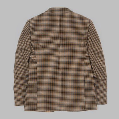 Brown Country Check Blazer in Lambswool