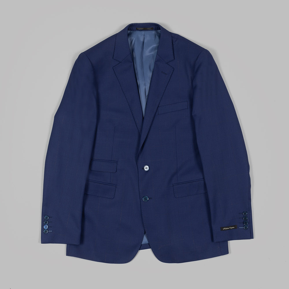 Blue windowpane 3 Piece Suit