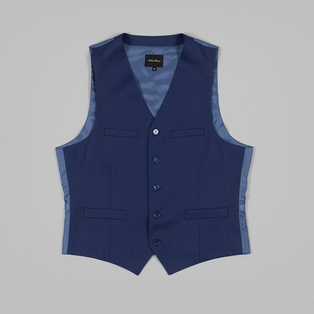 Blue windowpane 3 Piece Suit