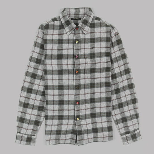 Green Check Shirt in brushed cotton