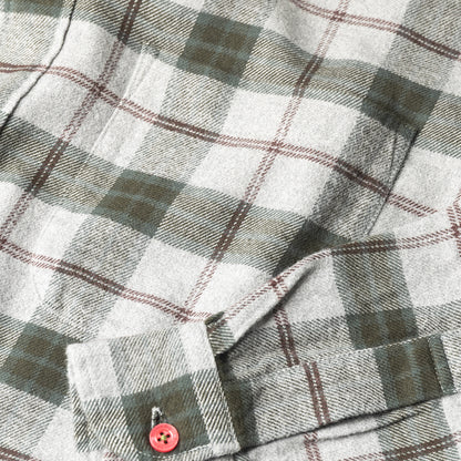 Green Check Shirt in brushed cotton