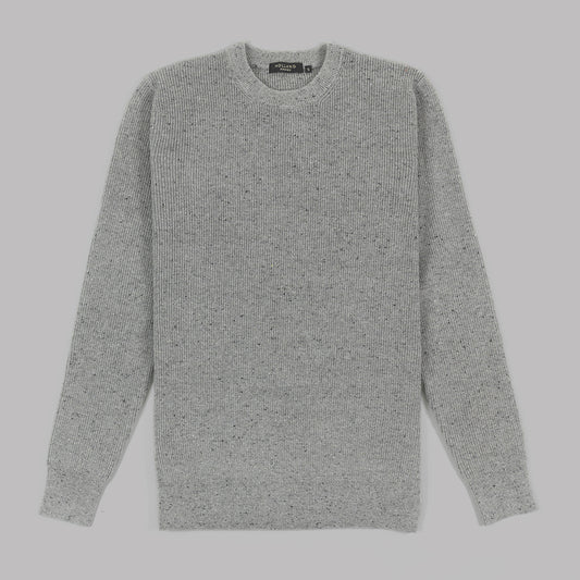 Grey Crew Neck Wool Fleck