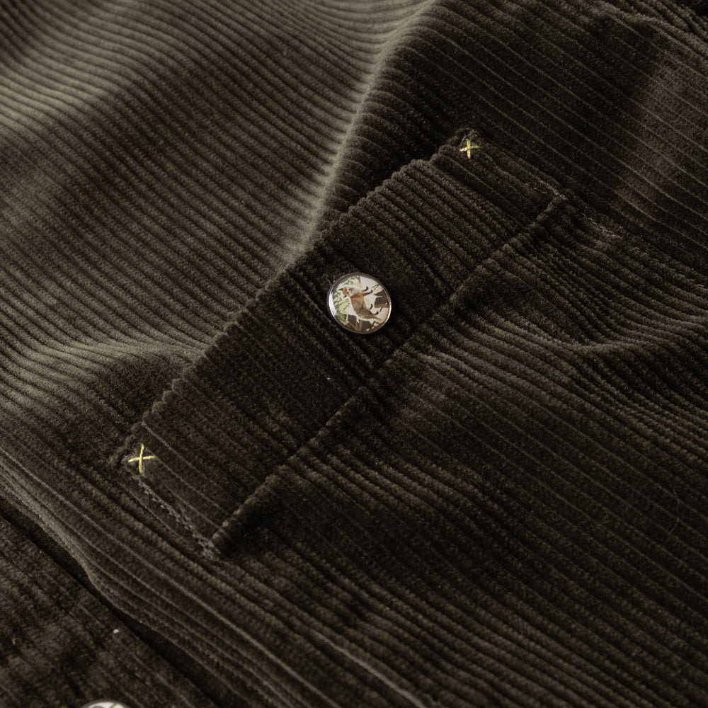 Green Cord Overshirt
