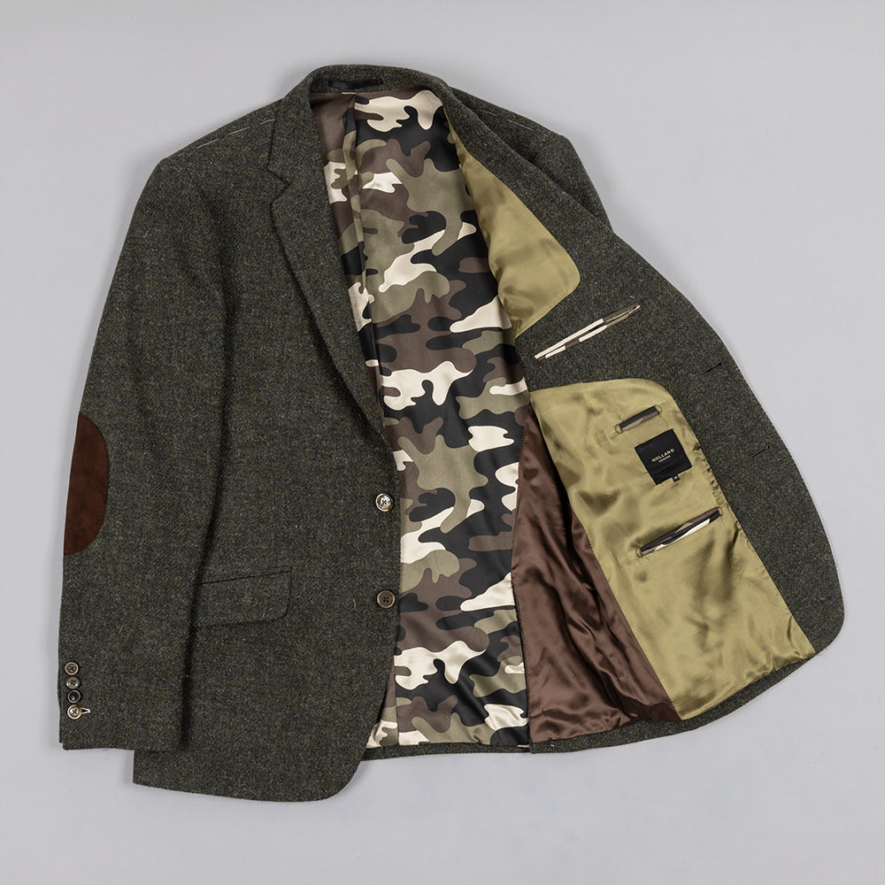 Green Tweed Shetland Wool Blazer