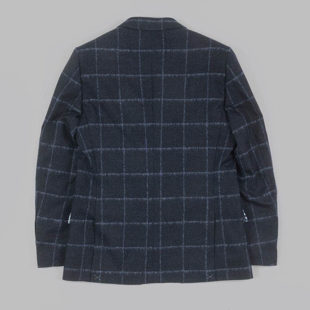Navy Overcheck Blazer in Lambswool