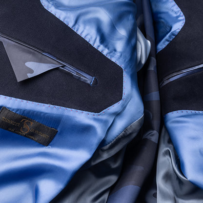 The Navy Brushed Cotton Blazer