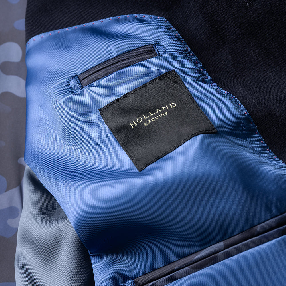 The Navy Brushed Cotton Blazer