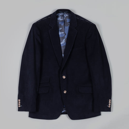 The Navy Brushed Cotton Blazer