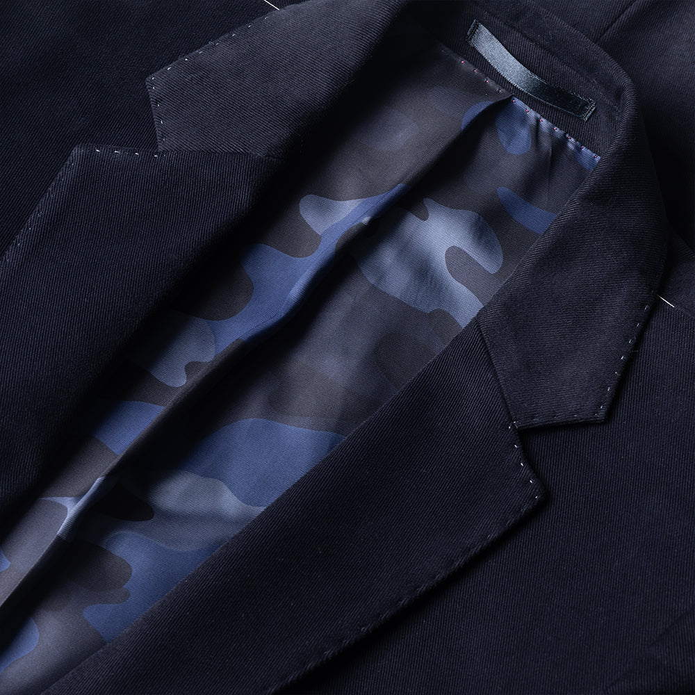 The Navy Brushed Cotton Blazer