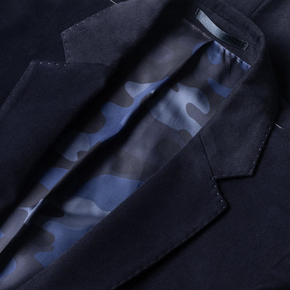 The Navy Brushed Cotton Blazer