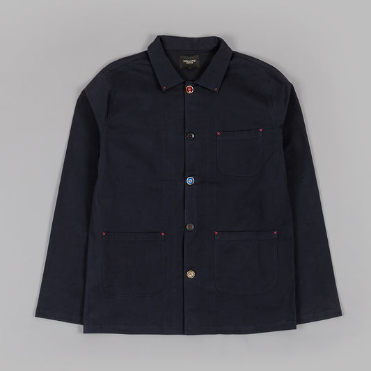 The  Worker Jacket in Navy Brushed cotton