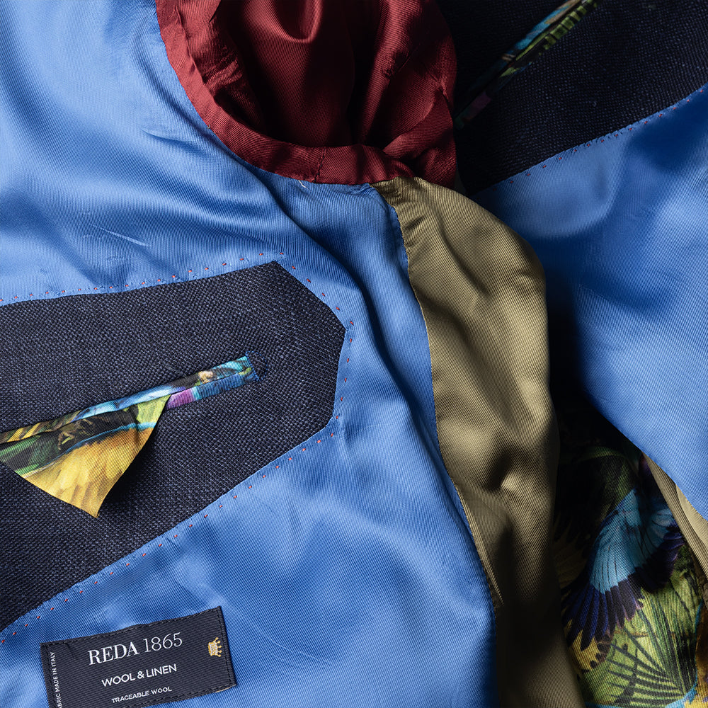 The Twitchers Blazer in Navy Linen and Fine Wool