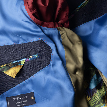 The Twitchers Blazer in Navy Linen and Fine Wool