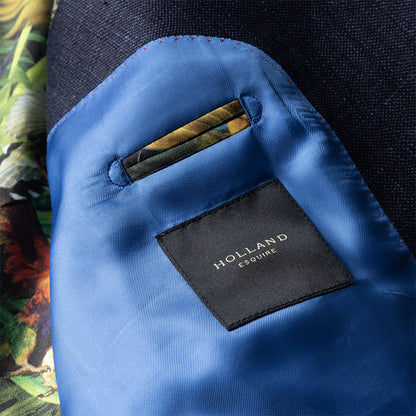 The Twitchers Blazer in Navy Linen and Fine Wool