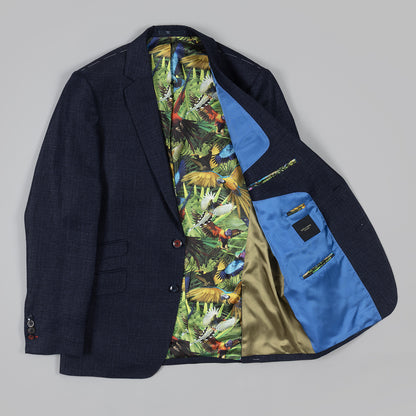 The Twitchers Blazer in Navy Linen and Fine Wool