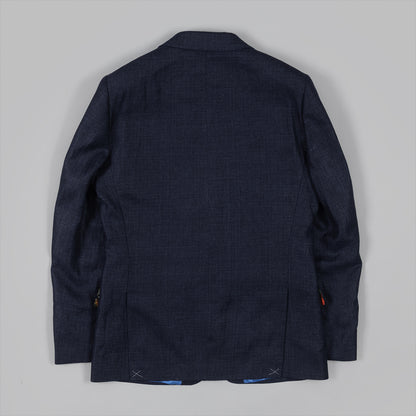 The Twitchers Blazer in Navy Linen and Fine Wool