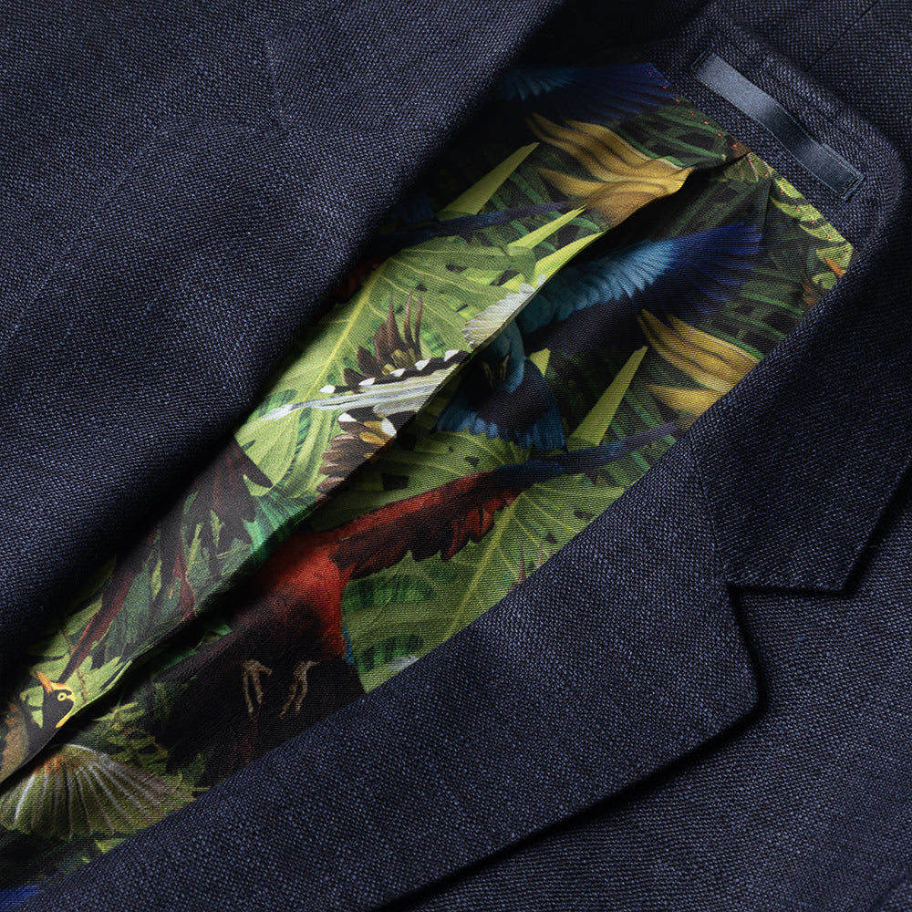 The Twitchers Blazer in Navy Linen and Fine Wool