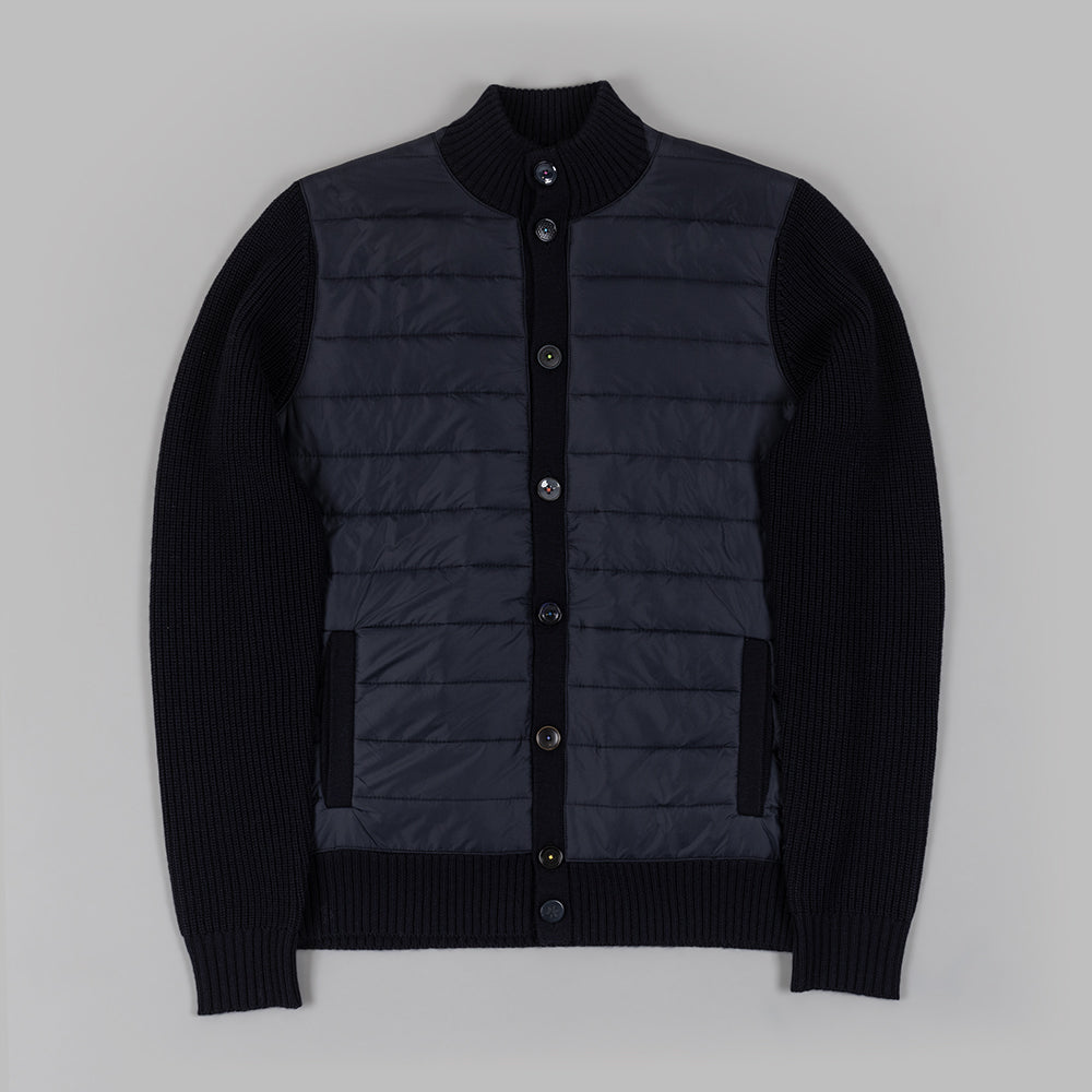 Navy Quilt Cardigan