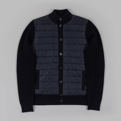 Navy Quilt Cardigan