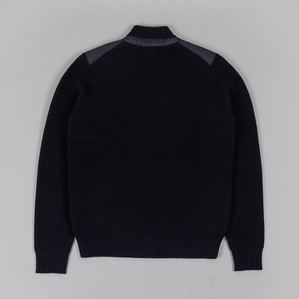 Navy Quilt Cardigan