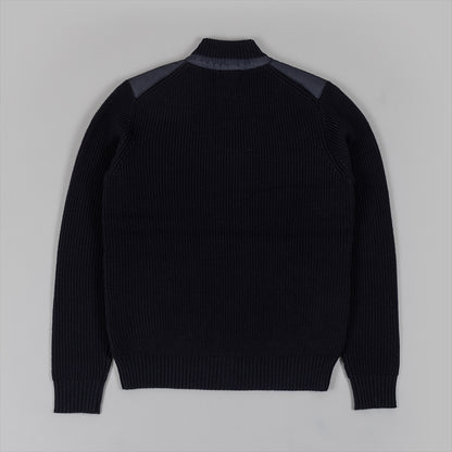 Navy Quilt Cardigan