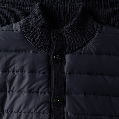 Navy Quilt Cardigan