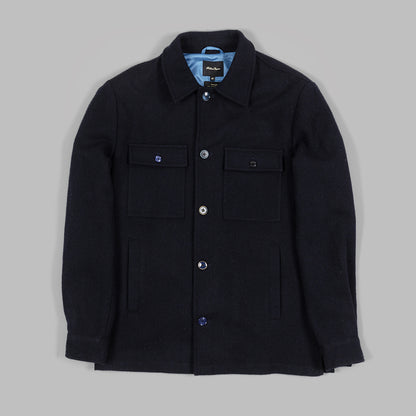 Navy Tweed Twill Shacket