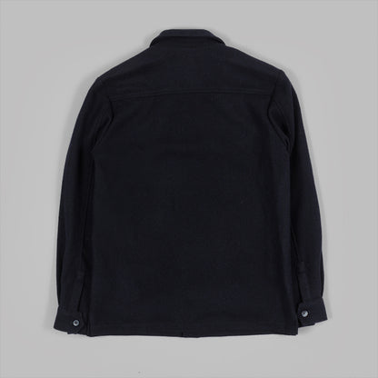Navy Tweed Twill Shacket