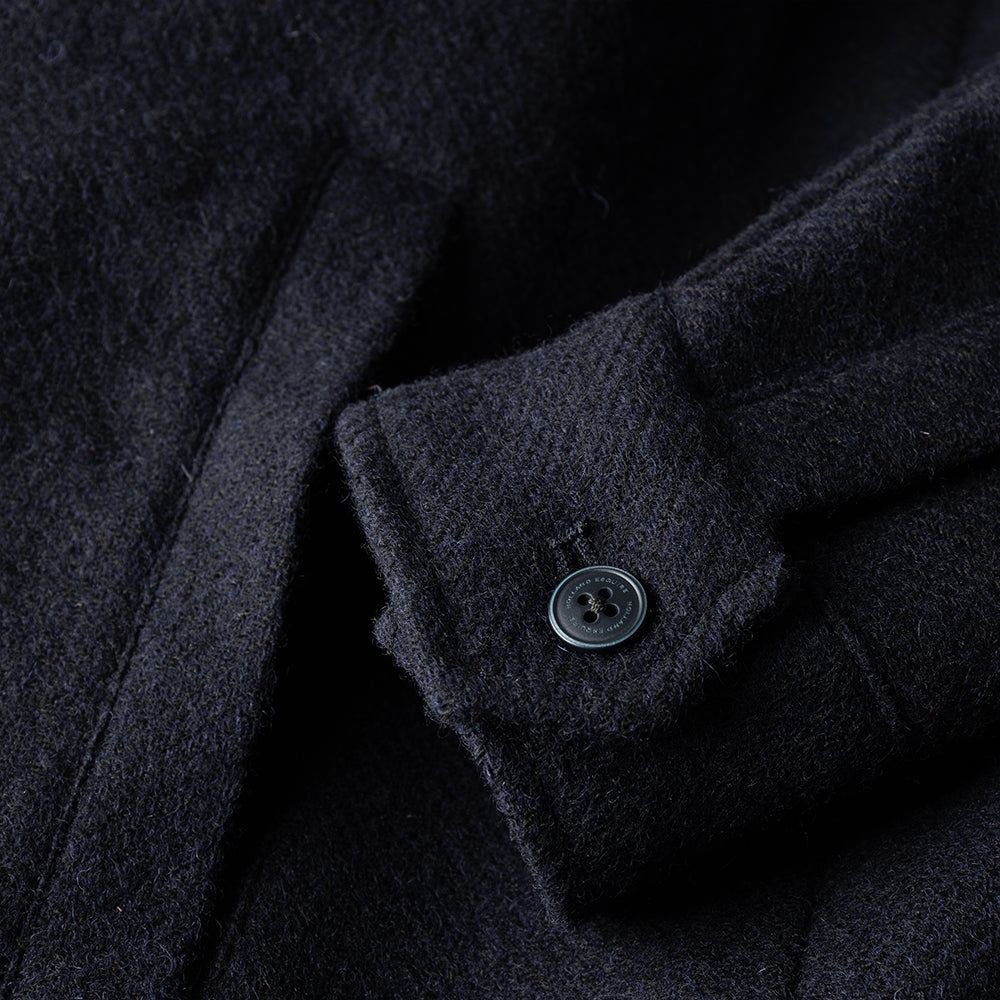 Navy Tweed Twill Shacket