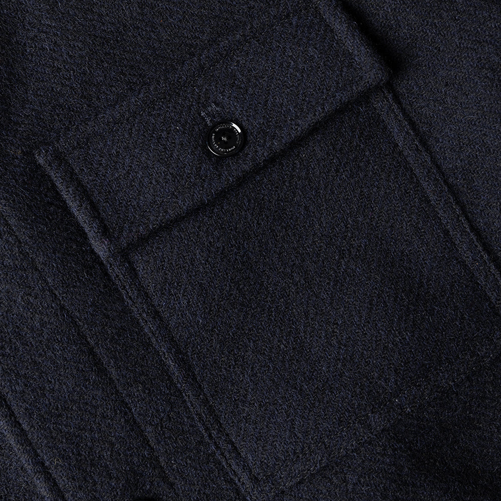Navy Tweed Twill Shacket