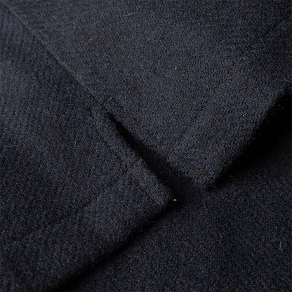 Navy Tweed Twill Shacket