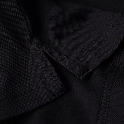 The Polo Shirt in Black mercerised cotton