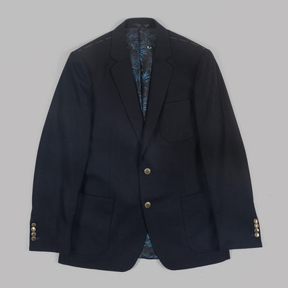 The Navy Club Blazer In Wool and Cashmere