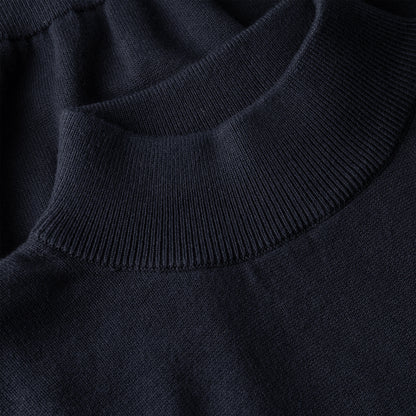 Navy Cotton Turtle Neck