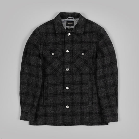 Grey Tweed Check Shacket